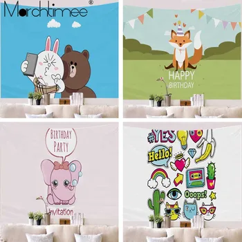 

Sweetheart Wedding Tapestry Polyester Birthday Party Cartoon Tapestry Cute kids Tapestry Curtain Tapestry Wall Hanging tapestry