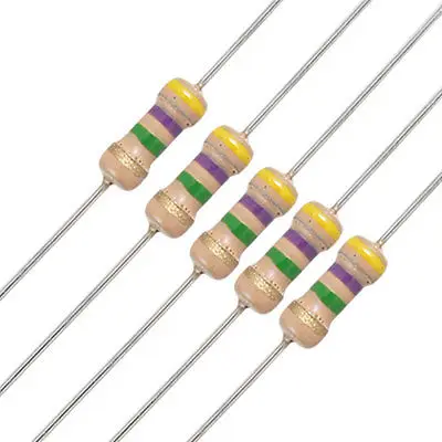 Осевые карбоновые пленочные резисторы 4,7 M Ohm 1/4W 5% 100 шт