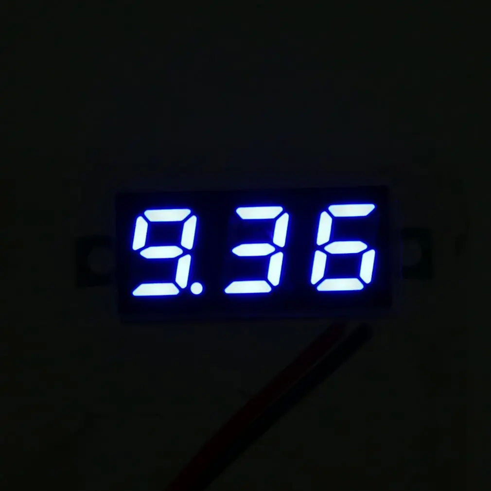 5 шт./компл. 30V 0.28in 2 провода светодиодный цифровой Дисплей для Панель вольтметр Электрический Напряжение вольтметр тестер автомобиля, мотоцикла, сделано в Китае