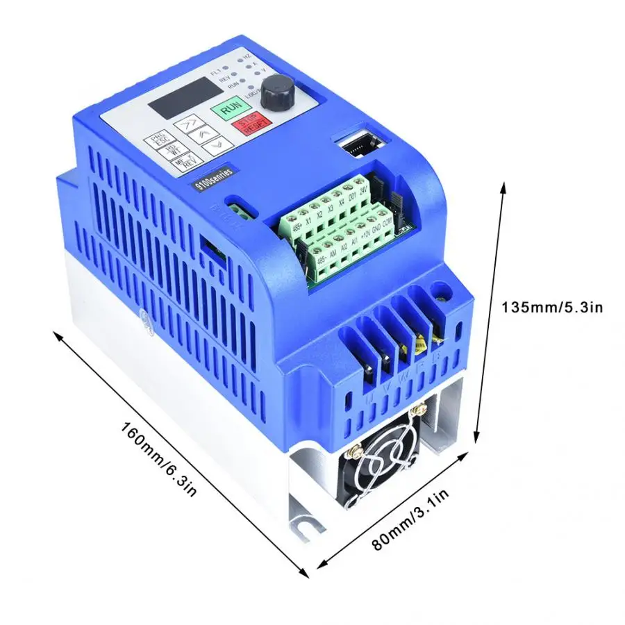 Электрический Инвертор двигателя NF9100-3T-00220G трехфазный двигатель VFD регулятор частоты AC380V 2.2KW преобразователь частоты