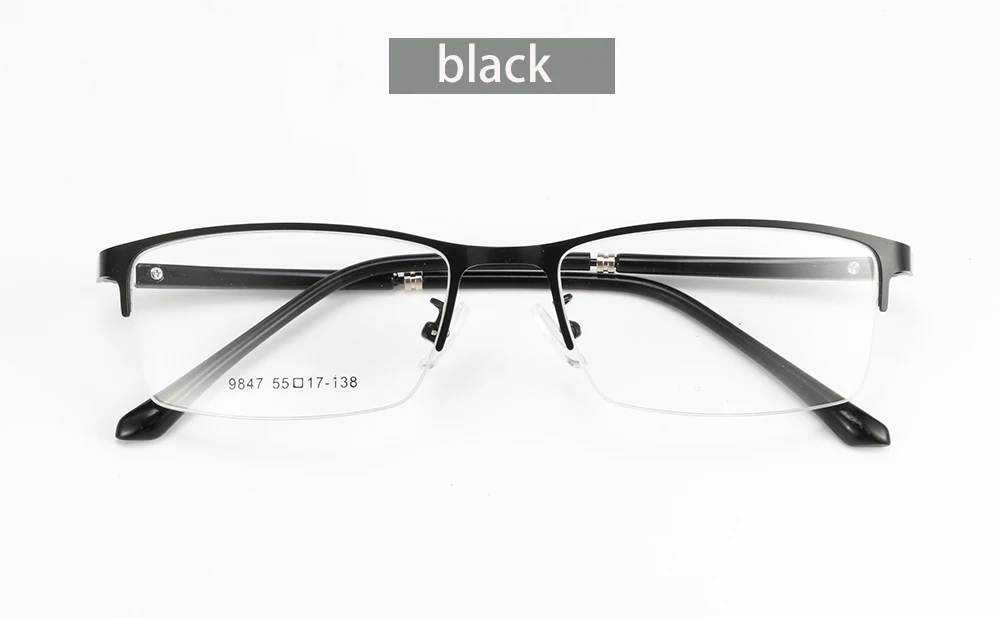 Мужские металлические очки TR90 прозрачные линзы полуочки Oculos De Grau Близорукость Оптические очки для чтения