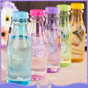 

550ml BPA Free Plastic Portable Water Bottle Leak-proof Climbing Hiking Riding Bike Sports Water Container Transparent Frosted