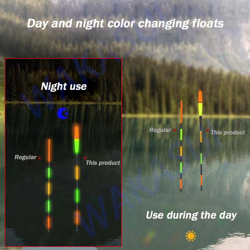 2021New Discoloration Fishing Floats Electronic Carp Float Luminous Smart Catfish Nearsighted Fishing Lovers Tackle Accessories