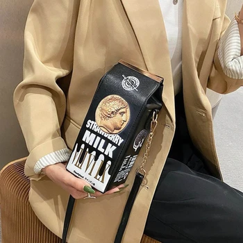 

Fashion Cute Milk Box Messenger Bag Money Clutch Women Shoulder Bags Wedding Evening Dinner Handbags Crossbody Purse
