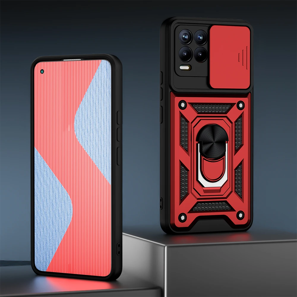 iphone pouch with strap KEYSION Shockproof Case for Realme 8 Pro 5G 8i C25S C21Y Push Pull Camera Protection Phone Cover for OPPO A95 A94 A74 12 A15 A16 waterproof pouch for swimming