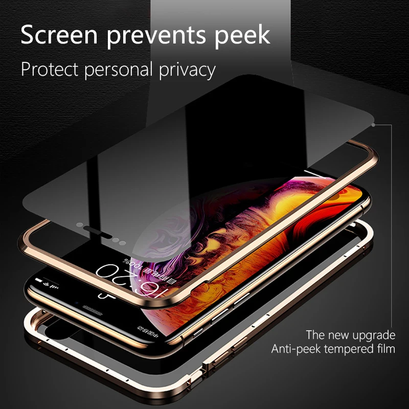 NOHON чехол для iPhone XR Xs Max X 8 7 Plus, Магнитный защитный чехол из закаленной пленки для Apple iPhone 8plus 7plus