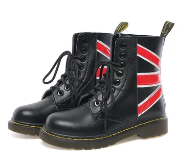 

2019 Luxury Genuine Leather Retro Ankle Boots Booties Detachable Designers National Flag Women Woman Pumps Wearing Round Toe