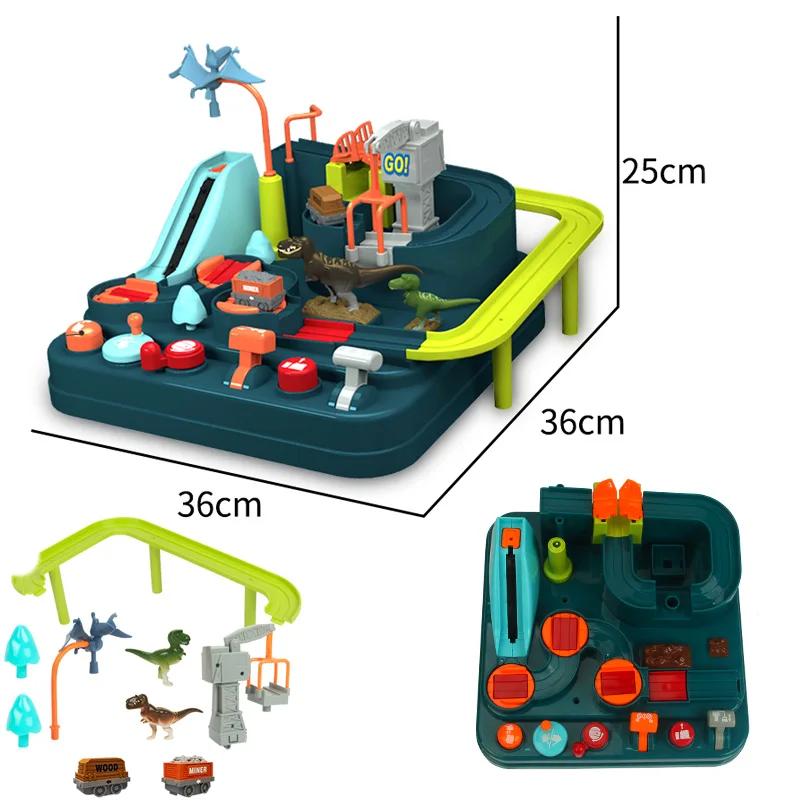 Adventure Railway Set Toy Small Electric Train Set Rc Train Toy Electric Trains Model Inertia Trains Puzzle Control Tower Toys