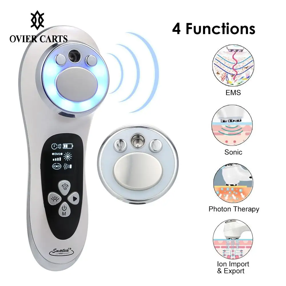 

4 in 1 EMS Face Massager 2 Colors Light Multi-functional Beauty Instrument Electric Skin Tightening Lifting Device Deep Cleanse