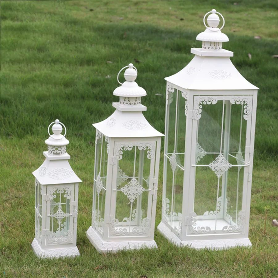 Us 60 0 50 Off Creative Chinese Style Candle Holders Wrought Iron Floor Wind Lamp Candle Wedding Decoration Mini Lantern Home Decoration 50x169 In