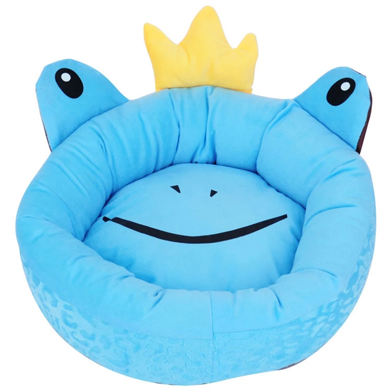 prativerdi Soft Cotton Cat Bed Warm Washable Pet Bed Kennel Crown Frog Design Mat Small Dog Bed Dog House Cat Mat Pet Supplies8 - 