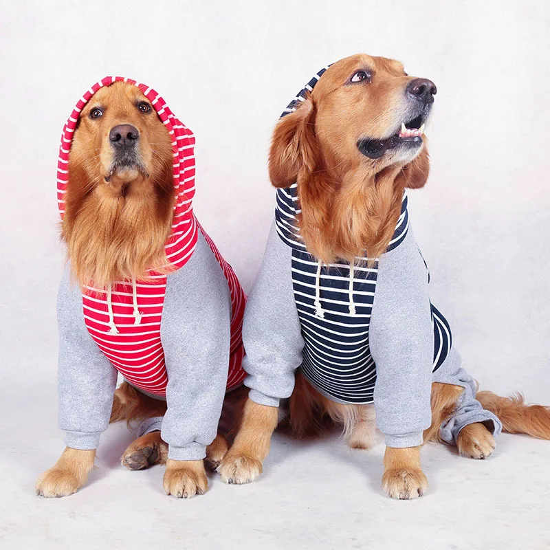 Большая Собака Толстовка комбинезон зимняя одежда для больших собак наряд Samoyed золотой ретривер границы колли одежда для домашних животных пижамы костюм