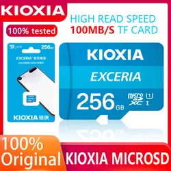 Former Toshiba Kioxia – carte mémoire Flash micro sd Exceria, 256 go/128 go/64 go, U1 R100 C10, Full HD, haute vitesse de lecture 100 mo/s, TF 