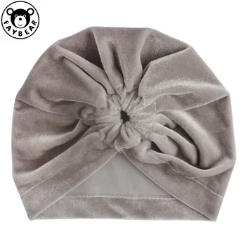 

New born Baby Hat Infant Solid Kont Turban Head band Girls Boys Cap Spandx Stretchy Beanie Hat Headwear Baby Photography Props