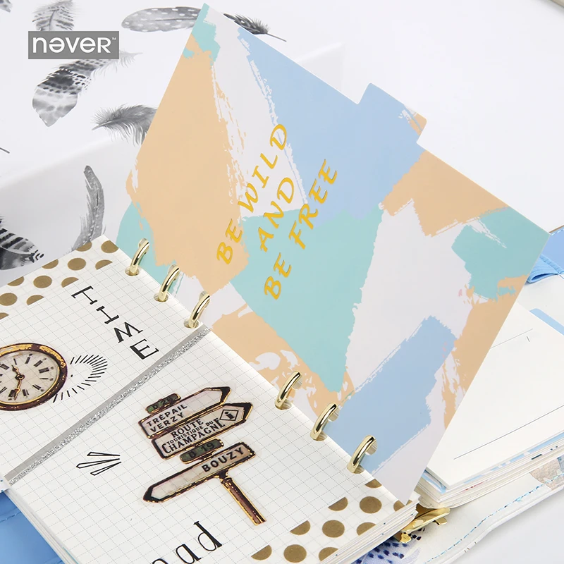 feather A6 Binder Index Dividers Planner Dividers Binder For Binders Notebook Indice Divisori