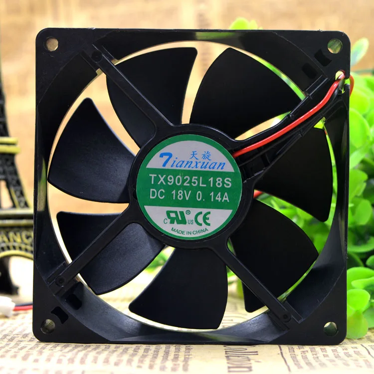 SSEA Новая оптовая продажа TX9025L18S 18 в 0.14A 9 см 9025 90*90*25 охлаждающий вентилятор для