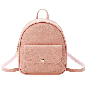 

Cute Backpack Fashion Women Shoulders Solid Small Backpack Letter Purse Mobile Phone Messenger Bag Рюкзак Кожаный Женский