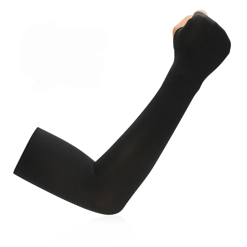 1 Pair Sun Protection Motorbike Arm Sleeves Ice Silk Breathable Arm Protection Sleeve for Men Women Moto Accessories M/L/XL - Цвет: L black
