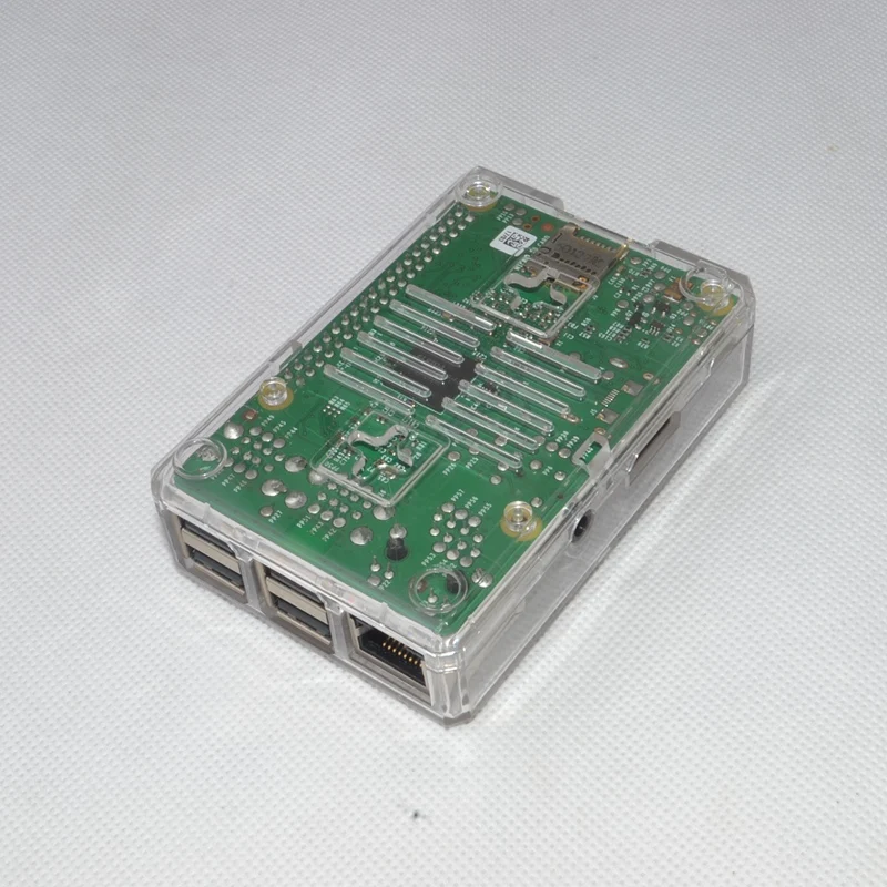 Abs защитный чехол поддержка установки вентилятора для Raspberry Pi 2B/3B/3B+(прозрачный