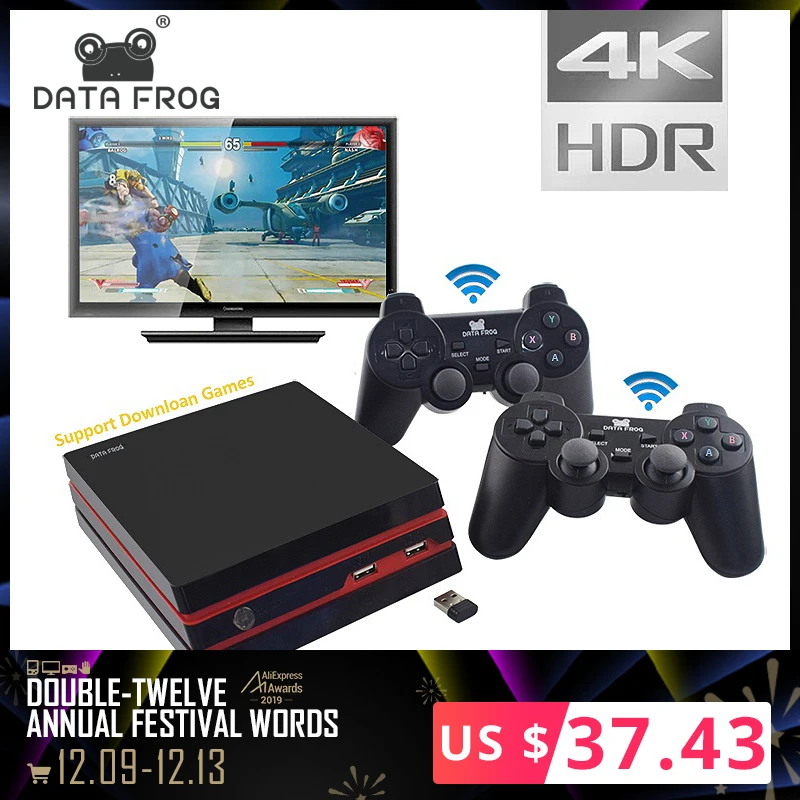 Cena Dane żaba gra wideo konsoli 4K wyjście hdmi Retro 600 klasyczne 64 Bit rodzina gra wideo s 2.4G bezprzewodowy podwójny Gamepad konsoli
