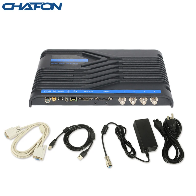 Считыватель Chafon impinj rfid uhf rs485 rs232 tcp ip usb интерфейс 4 порта 3 ~ 15 м Диапазон считывания