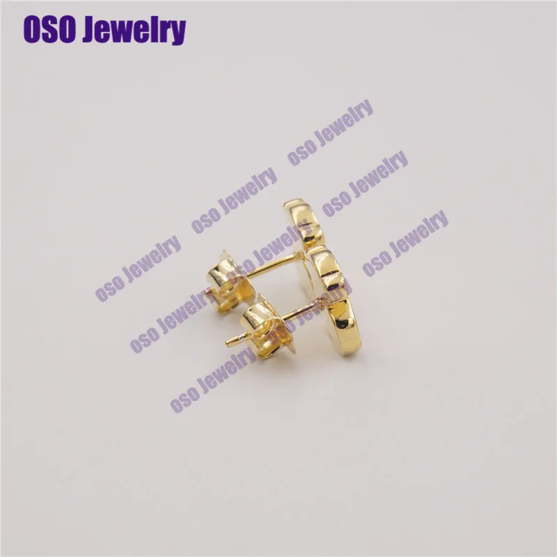 Pendientes plata de ley 925 mujer серебряные 925 серьги-гвоздики для женщин, хорошее ювелирное изделие - Цвет камня: 11.5mm 415903546