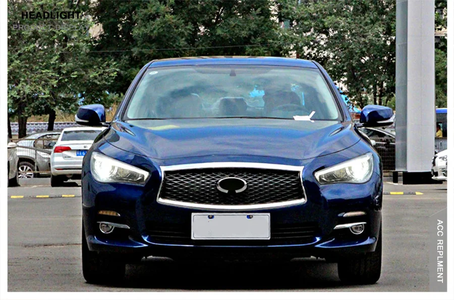 2 шт. светодиодный фары для Infiniti Q50- светодиодный Автомобильные фары ангельские глазки комплект ксеноновых фар, Высокопрочная конструкция протовотуманная подсветка Габаритные огни