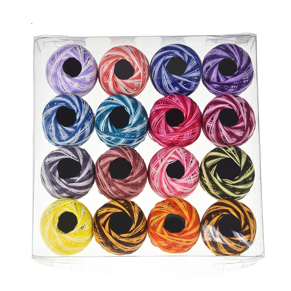 Color 16 шт. многофункциональный DIY ремесло вышивка линия коробка для ручные приспособления товары для дома швейный набор ниток инструмент сильная строчка - Цвет: Color