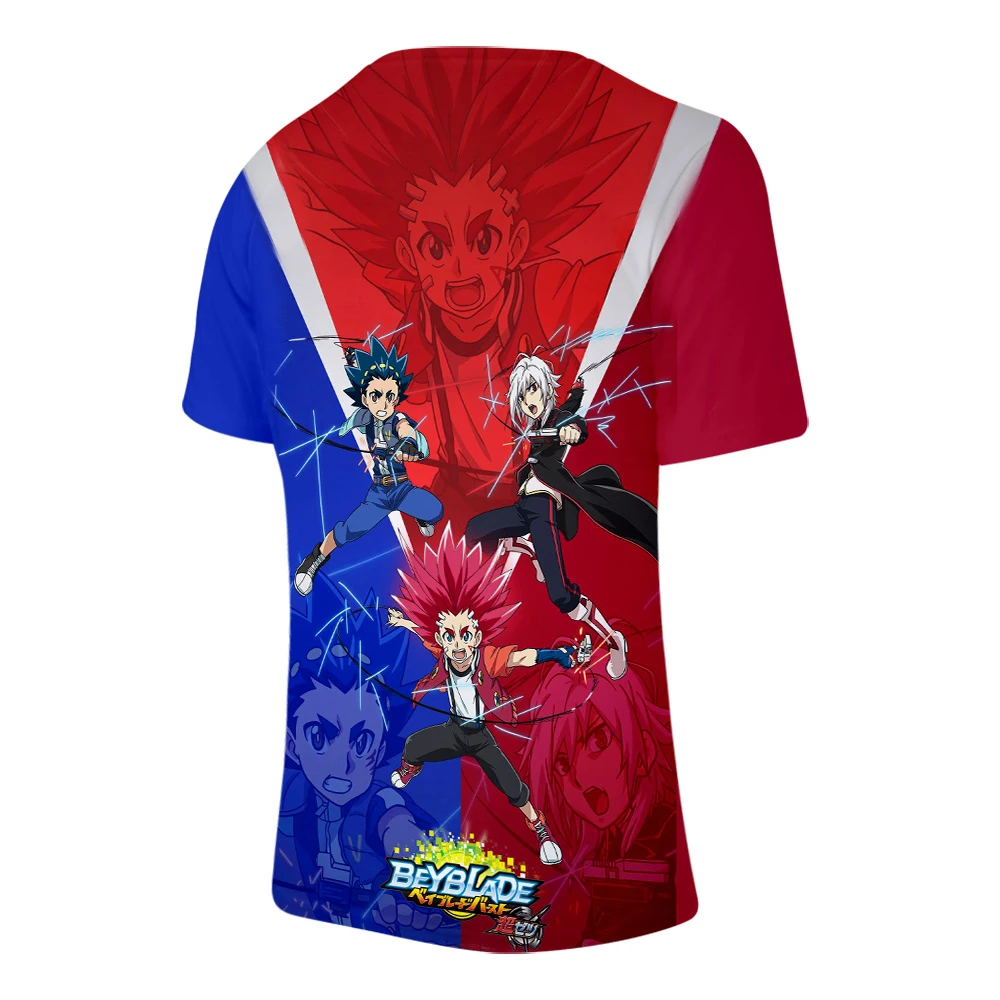 Подходит для Beyblade Burst Evolution, новая 3D футболка, мужская и женская футболка, популярная футболка с героями мультфильмов, летняя футболка с 3D принтом для мальчиков и девочек