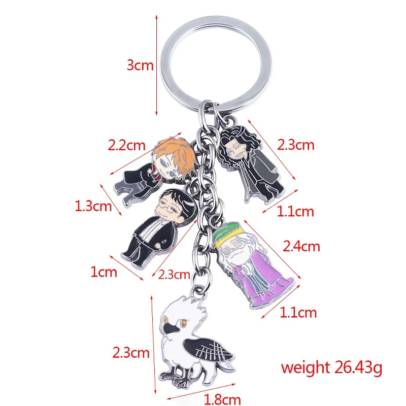 Magic Keychains Anime Figure Toys Harried Action Gift Potters For Friends Bag Pendant Movie Fans Key Ring