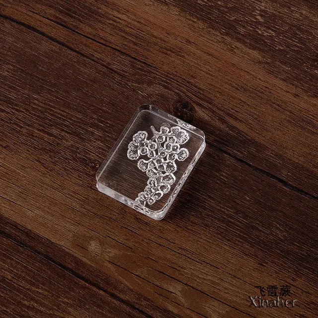 Винтажное растение Луна Марка с бабочкой DIY акриловые резиновые штампы для канцелярских принадлежностей Скрапбукинг прозрачные штампы - Цвет: 4