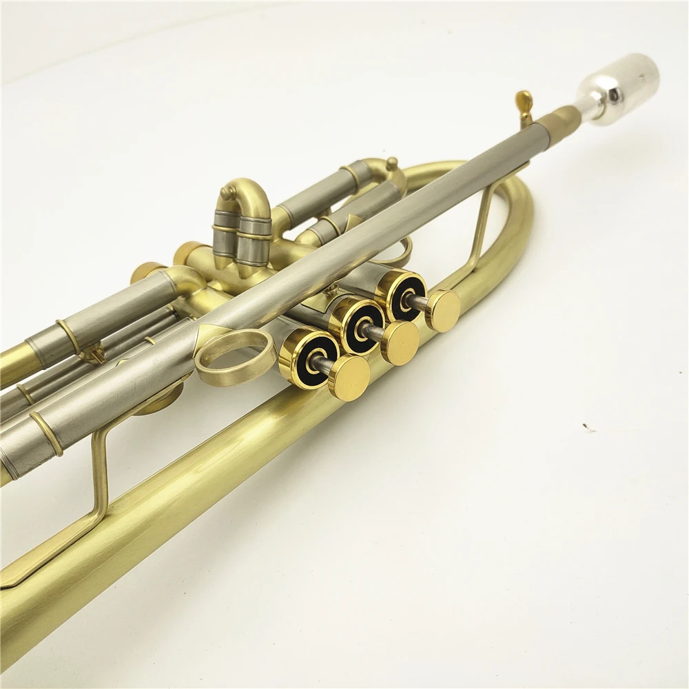 Advanced Professional MARGEWATE Trumpet Bb Tune Brass Gold Plated Surface Professional Music Instruments With Case