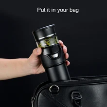 Горячая портативная чайная Изолированная чашка стеклянная чайная бутылка для воды с разделительной чашкой LSF