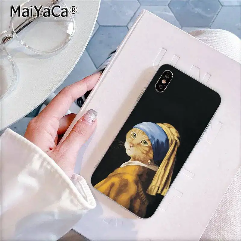 A5 MaiYaCa Italia русский MonaLisa арт любовь к своему Толстому коту собаке чехол для телефона для iPhone 11 pro 8 7 6 6S Plus X XS MAX 5 5S SE XR - Цвет: A5