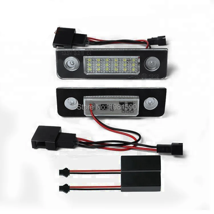 2x Free Error Car rear 18 SMD LED number plate light for Skoda Roomster 5J Octavia 1Z replacement auto accessory parts