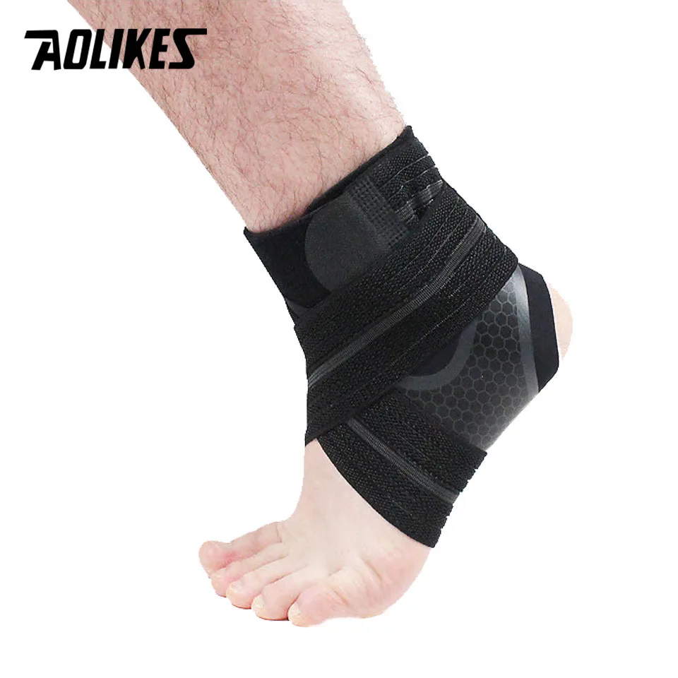 AOLIKES 1 шт. ремешок для поддержки лодыжки Баскетбол Футбол профессиональный Регулируемый лодыжки рукав защита лодыжки бандаж Спортивная безопасность