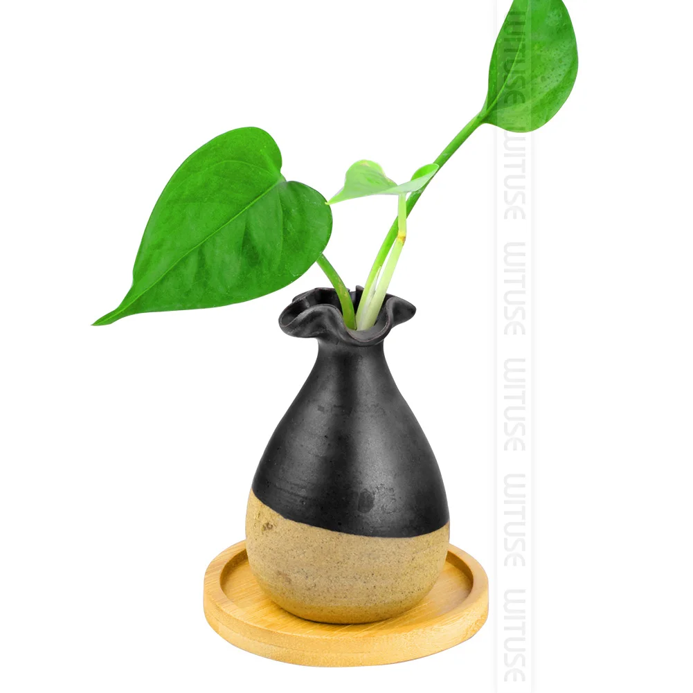Plant Stand 14 Tyles Bamboo Tray Bonsai Holder Home Balcony Bamboo Wood Flower Pot Holder Flower Planters Tray Gardening Accessory