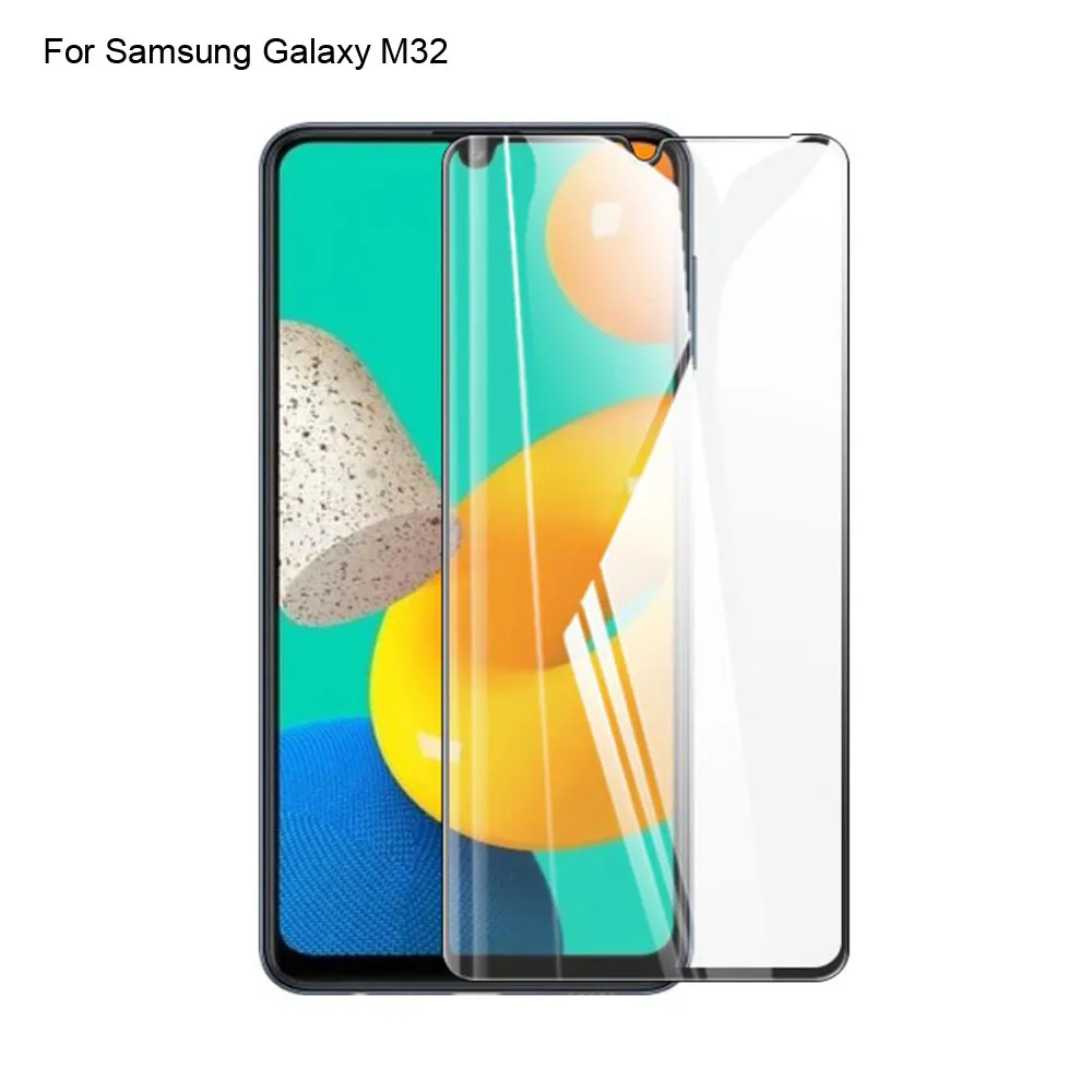 Закаленное стекло для Samsung Galaxy M32 с полным покрытием пленка из закаленного стекла