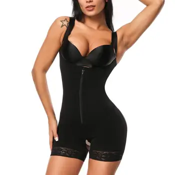 

Women Spandex Body Shaper Bodysuit Open Bust Shapewear Butt Lifter panties fajas underwear Tummy shaper Plug sizes