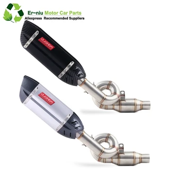 

Free Shipping Motorcycle Full System Exhaust Slip-On For kawasaki Z800 Z 800 Exhaust Muffler Escape Middle Mid Contact Pipe