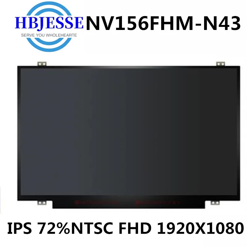 BOE 15.6 NV156FHM N43 LED 스크린 LCD 디스플레이 매트릭스, 노트북 30Pin FHD 1920x1080 Dell DP/N MN98N