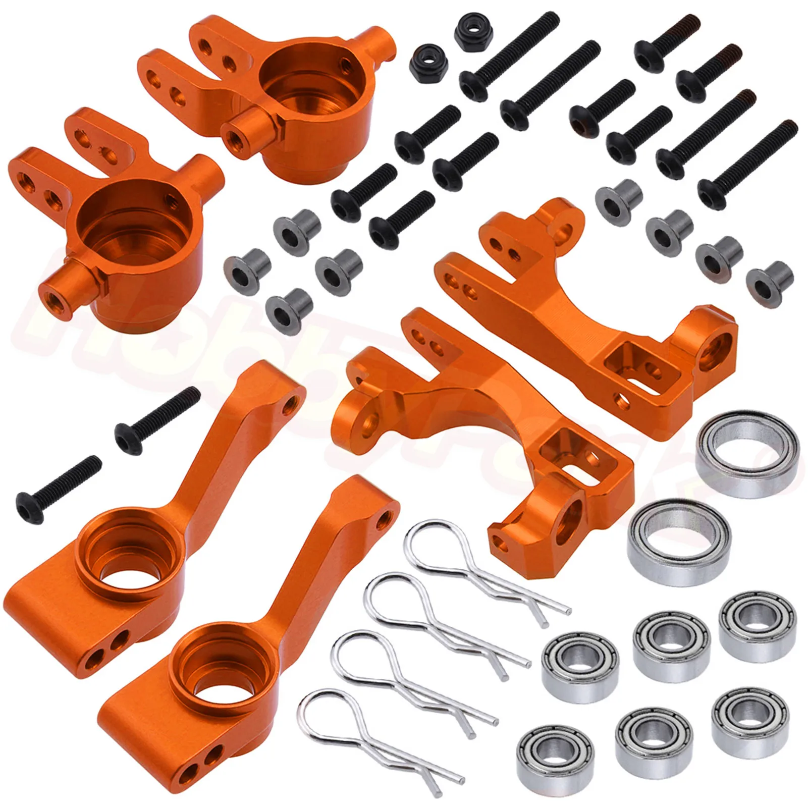 Aluminum Caster Blocks Steering Blocks Axle Carrier for Traxxas Slash 4x4 Aluminum Caster Blocks Steering Blocks Axle Carrier for Traxxas Slash 4x4