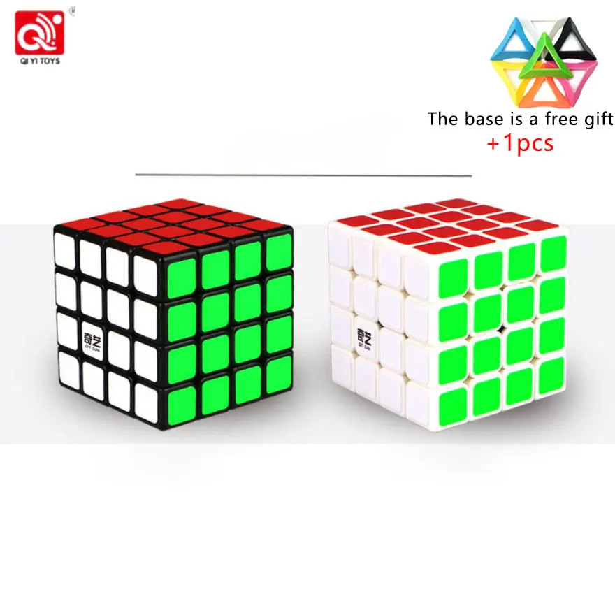 Qiyi 4x4x4 шаги 6,2*6,2*6,2 см соревноваться в скорости введение гладкий 4 волшебный Нео Куб оксифилла интерес игрушки для детей Распродажа