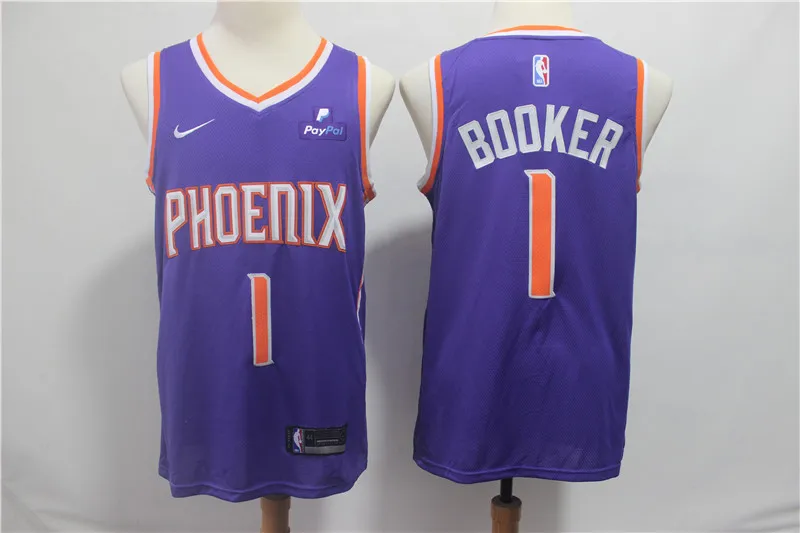 MEN А+++ Феникс качество для мужчин и взрослых#1 DEWIN Booker 22 DeAndre Ayton Jersey - Цвет: MEN