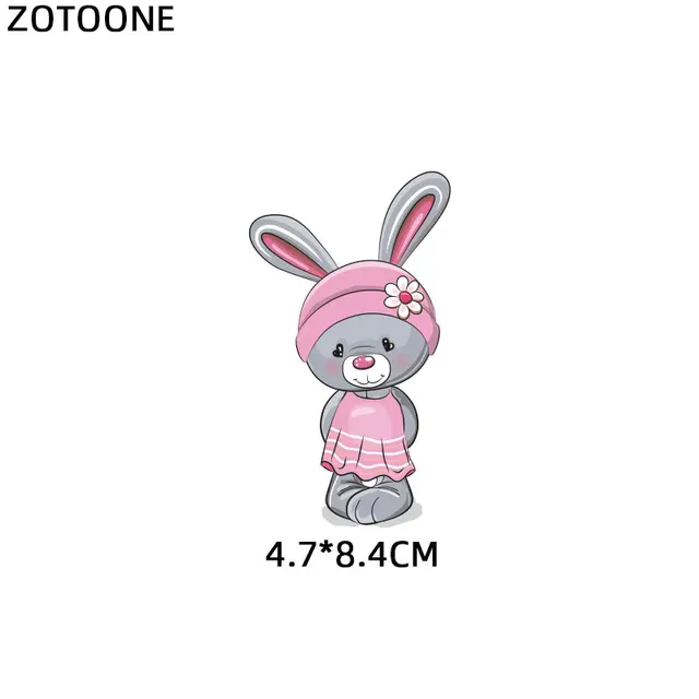 ZOTOONE Cute Cartoon Animal Patches Heat Transfer Iron on Patch for T-Shirt Children Gift DIY Clothes Stickers Heat Transfer G 1121