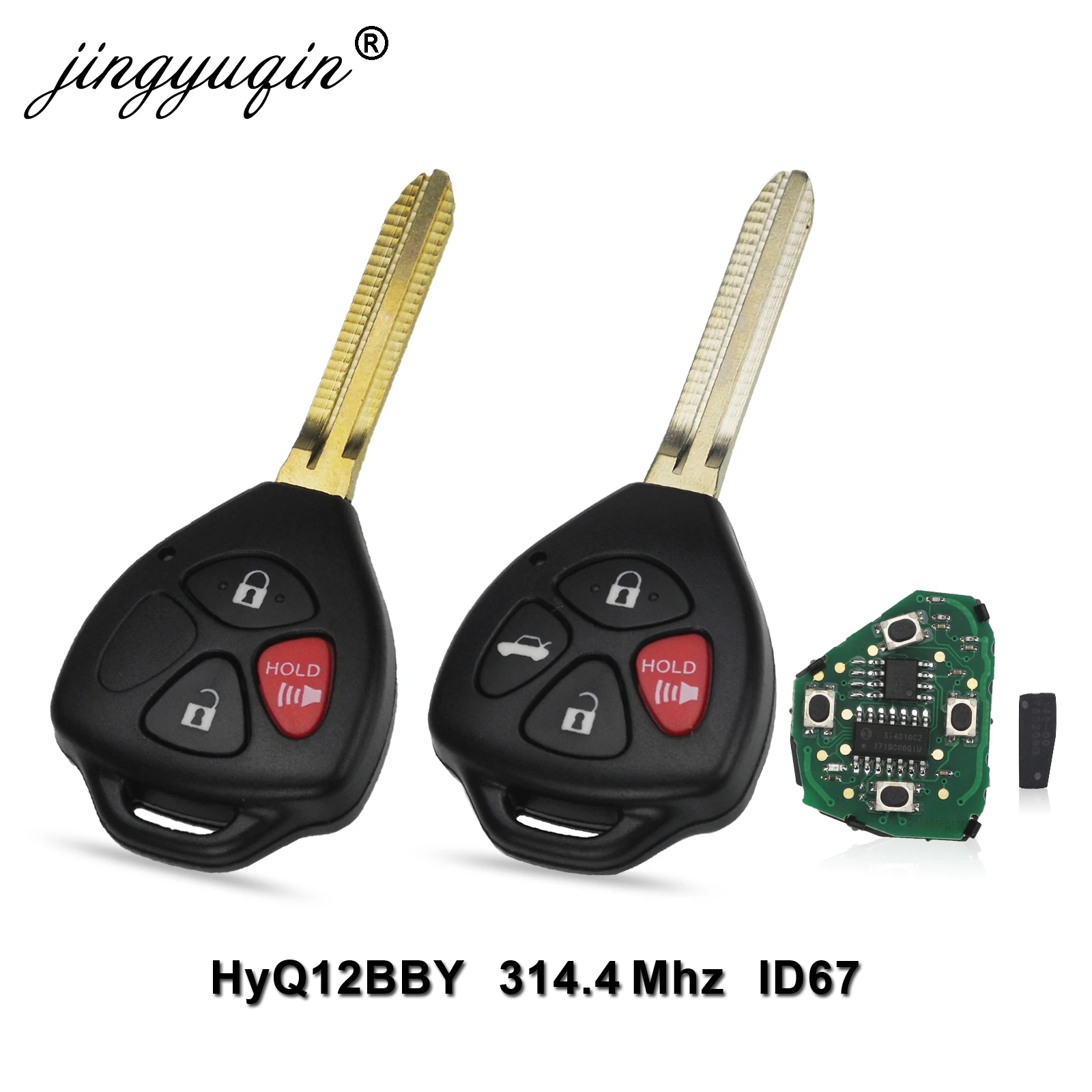 Jingyuqin 314 4 МГц ID67 дистанционный ключ для Toyota HYQ12BBT Camry Avalon Corolla матрица RAV4 Venza Yaris |