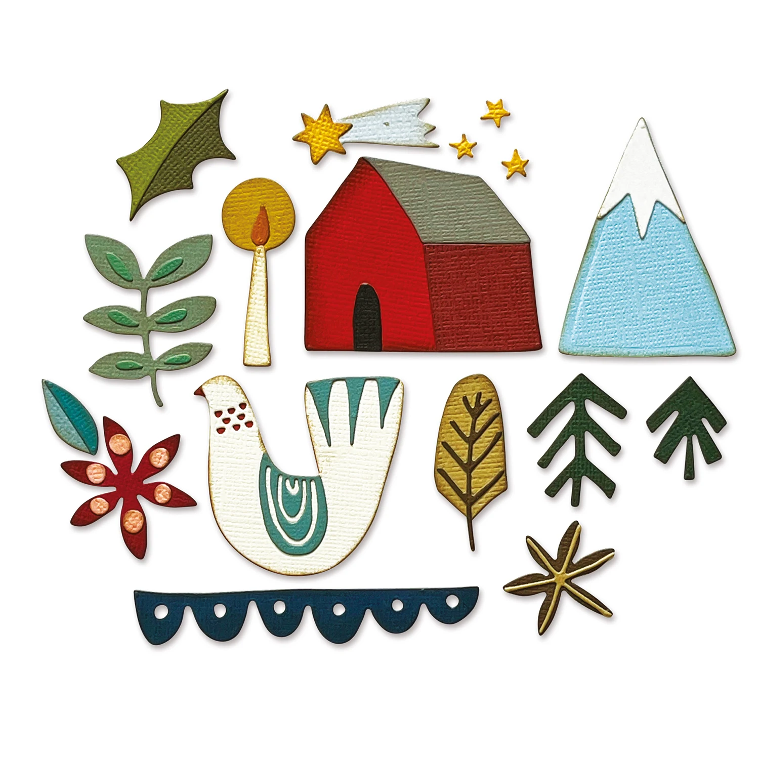 Holiday Home Christmas Cutting Dies DIY Scrapbooking Embossed Template