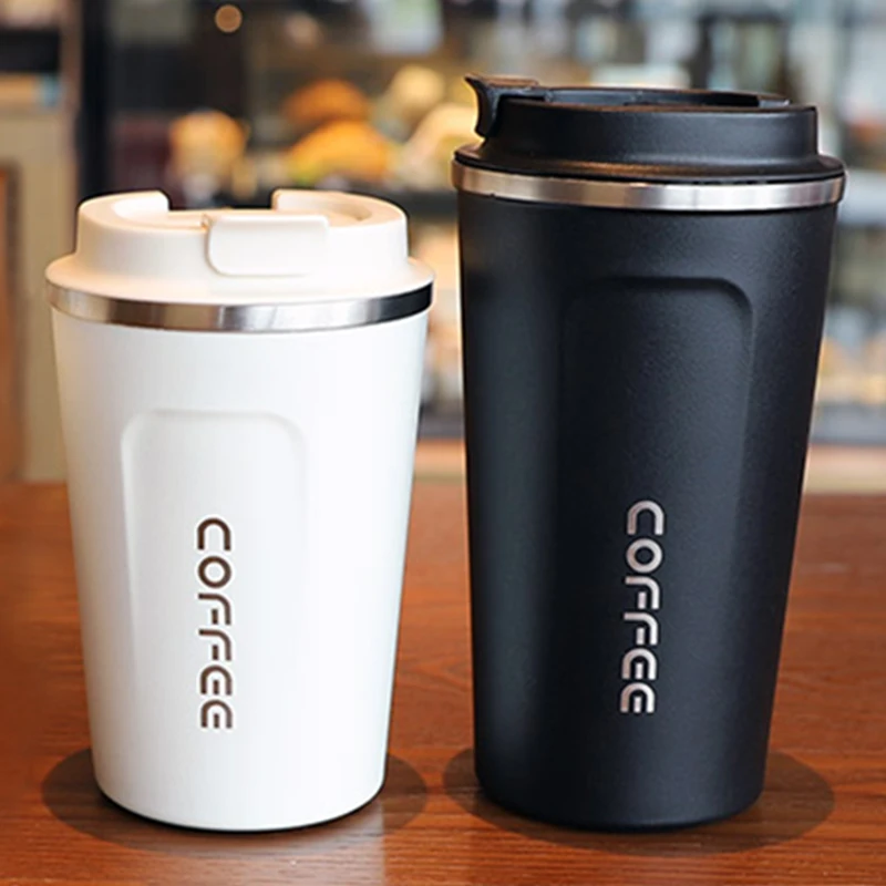 500/380ML Thermos Flask Coffee Mug Dobble Thickened Big Car Thermos Mug Travel Thermo Cup Thermosmug For Gifts Vacuum Flask