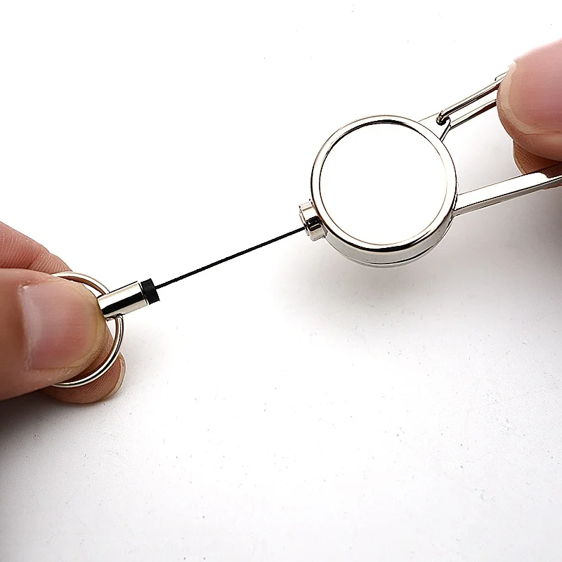 

Outdoor Telescopic Wire Rope Key Anti-theft Keychain Tactical EDC Retractable Chain Return Key Ring