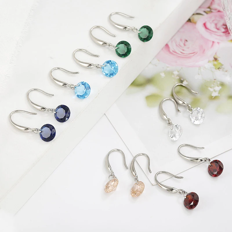 

Rhinestone Fashion Drop/Dangle Earrings Crystal Colorful Women Ear Hook Jewelry